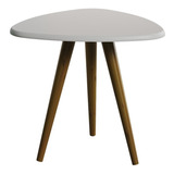 Mesa Lateral E Apoio Retrô Sala Tampo Triangular 53cm
