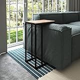 Mesa Lateral Encaixe Elena Preto E Tampo Amêndoa New Green