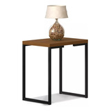 Mesa Lateral Innovare Industrial Aço mdf Preto canela