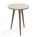 Mesa Lateral Redonda Luna 530 Off White