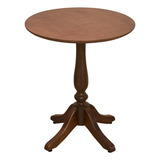Mesa Lateral Rústica Vintage Pé Torneado Sem Borda