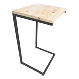 Mesa Lateral Steel Quadra Para Sofá Estilo Moveis Industrial