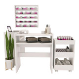 Mesa Manicure Expositor Carrinho