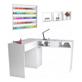 Mesa Manicure Sugnails Exaustor Gaveta Unha Em Gel Brindes