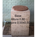 Mesa Mármore Travertino Tampo De Vidro 15mm 90 X 90cm 