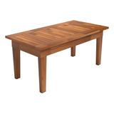 Mesa Mesinha Centro 80x40 Ripada Madeira Rústica Sala Cor Castanho