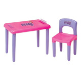 Mesa Mesinha Com Cadeira Infantil Criança Menina Magic Toys