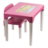 Mesa Mesinha Educativa Infantil Desmontável Com Cadeira