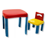 Mesa Mesinha Infantil Atividades Com Cadeira Crianças Menino