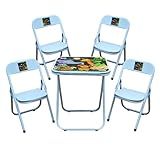 Mesa Mesinha Infantil Com 4 Cadeiras Em Aço Dobrável Conjunto Criança Atividade Didática Someway