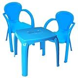 Mesa Mesinha Infantil Didática Azul Com 2 Cadeiras Usual