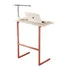 Mesa Mesinha Lateral De Apoio Sofá Para Notebook Ou Refeição Cor Pérola/bronze