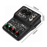 Mesa Mixer Placa De Som Teyun Q-12 Interface De Audio Usb Pc 5v