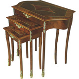 Mesa Ninho Clássico Com Marchetaria 78x045xx070cm