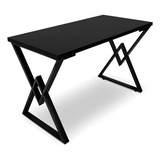 Mesa Ouro 1 20x0 60 Em Aço E Madeira P Escritório Cozinha Cor Preto preto