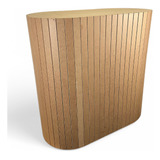 Mesa Oval Ripada Decoracao