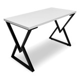 Mesa P Escritório Jantar Gamer Daloa 1 20x0 60 Em Aço Cor Preto branco