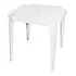 Mesa Para Área Externa Comercio Tondini Monobloco De Plástico   Branco