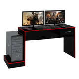 Mesa Para Computador Gamer Xp Profissional Black Com Base