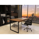 Mesa Para Escritório Diretor 120x60 2 Cadeira P Reunião