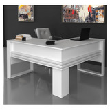 Mesa Para Escritório Em L Charme Espresso Móveis Branca
