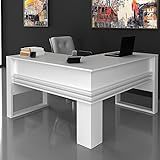 Mesa Para Escritório Em L Charme Espresso Móveis Branco