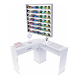 Mesa Para Manicure Em L 1 Expositor Esmaltes Mdf Promoção