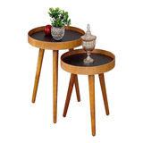 Mesa Pé Palito Lateral Apoio Sala Estar Sofá Casa Retro Kit