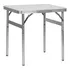 Mesa Pequena Dobrável Camping Alumínio 60x40cm Vira Maleta Cor Prateado