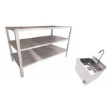 Mesa Petshop Cirurgica Pia Assepsia Inox