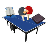 Mesa Ping Pong Mdf 1084 Klopf Kit Completo 5091 Capa F Cor Azul