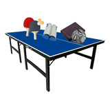 Mesa Ping Pong Mdf 18mm 1019 Klopf Kit 5091 Capa Cor Azul