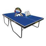 Mesa Ping Pong Mdf 25mm Klopf 1090 Kit 5055 Rede 5096 Cor Azul