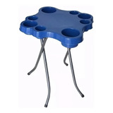 Mesa Plástica Dobrável P Petiscos Lazer Camping Porta Copo