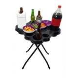 Mesa Plástica Dobrável Petiscos Lazer Camping Cerveja Frios