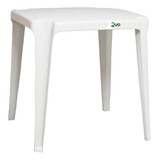 Mesa Plástica Quadrada Casafort 70x70cm Empilhável Cor Branco