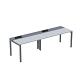 Mesa Plataforma Para Coworking Para 2 Pessoas 160x792 Psc160 Cinza-grafito