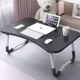 Mesa Portátil Para Notebook Suporte Para Cama E Sofá Dobrável Home Office Preto 