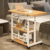 Mesa Portátil Para Sofá E Cama Mesa Lateral Para Laptop Com Altura Ajustável Nogueira 