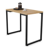 Mesa Porto Office Industrial Escrivaninha 90cm Natural Metal Cor Natura D rossi