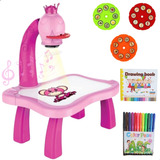 Mesa Projetor Lousa Mágica Desenho Infantil Educacional 6 Pç