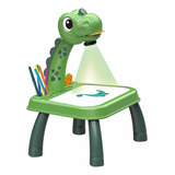 Mesa Projetora De Desenhos Dinossauro Luz Musica Canetinhas