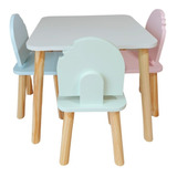 Mesa Quadrada C 3 Cadeira Infantil Picole Cor Mista