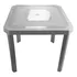 Mesa Quadrada Desmontável 80cm Bar Praia Jardim Cozinha Cor Cinza