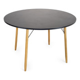 Mesa Redonda Eames Eiffel Wood Madeira 120cm Sala De Jantar