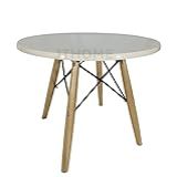 Mesa Redonda Infantil Eiffel Charles Eames Mesinha Canto Lateral Off White 