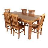 Mesa Rústica Para Jantar Cozinha gourmet 1 80m 6 Cadeiras