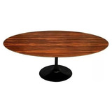 Mesa Saarinen Jantar Oval 160x90cm Tampo Madeira