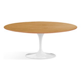 Mesa Saarinen Jantar Oval Madeira Freijó Tampo 120x80cm