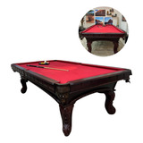 Mesa Sinuca Bilhar Profissional Snooker Madeira Maciça Luxo